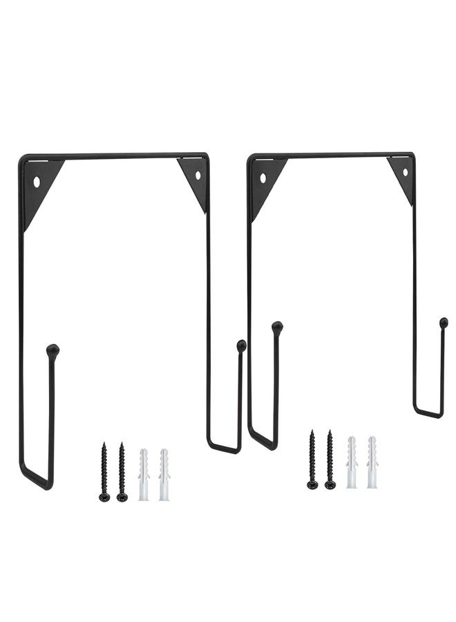 CUKE2BEET 7.87 inch Large Plate Stands for Display, Wall Mounted Plate Display Hanger, Picture Frame Stand Holders, Wall Display Picture Frame Stand for Decorative Plates, Arts (2 Pcs Black) - Image 1